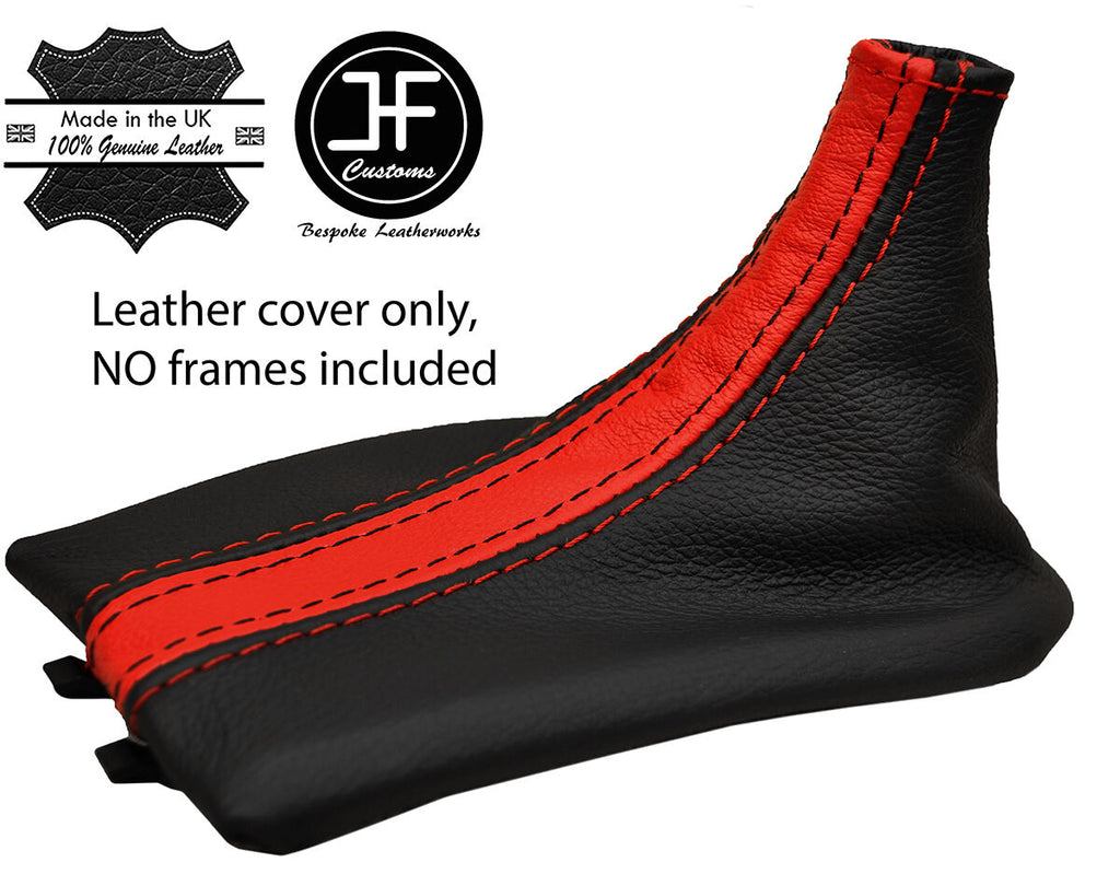 RED STRIPE & BLACK LEATHER GEAR GAITER FITS PORSCHE 986 BOXSTER 1996-2004
