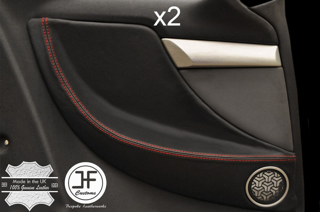 RED STITCH 2X REAR DOOR CARD TRIM LEATHER COVERS FITS ALFA ROMEO BRERA 05-10