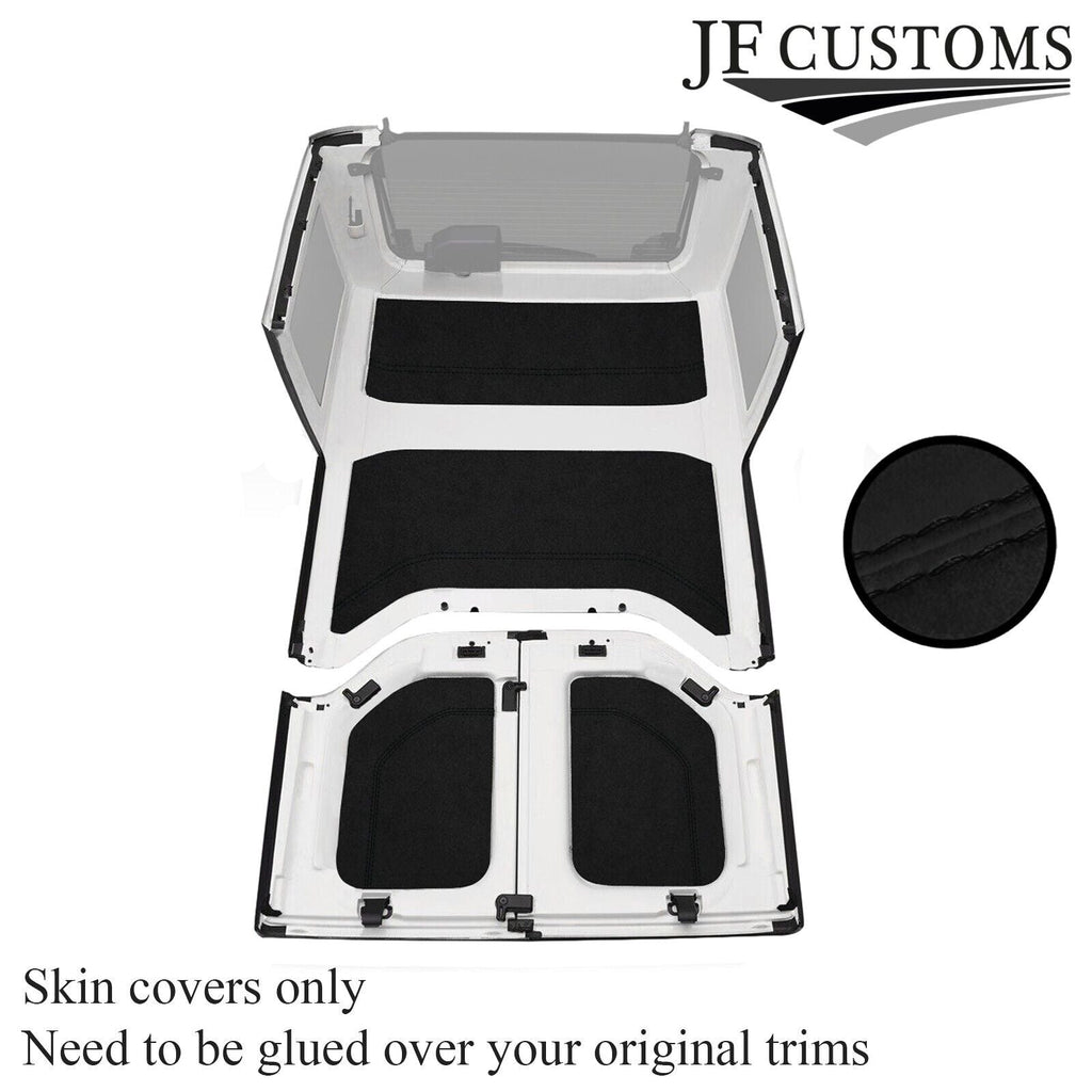 BLACK STITCH LUXE SUEDE HEADLINER COVER FOR JEEP WRANGLER JK 11-17 4 DR