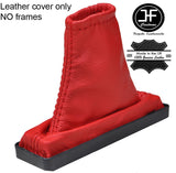 RED REAL LEATHER TOP GRAIN HANDBRAKE GAITER FITS RANGE ROVER P38 95-02