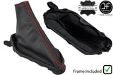 RED STITCH LEATHER HANDBRAKE GAITER+PLASTIC FRAME FITS MAZDA MX5 MK4 15-2018