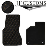 CREAM DIAMOND STITCH VINYL 2X TAILORED FLOOR CARPET FOR SMART FORTWO 453 14-21