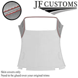 RED STITCH L GREY SUEDE 2X C PILLAR+TRIM HARD ROOF COVER FOR BMW E46 CABRIO