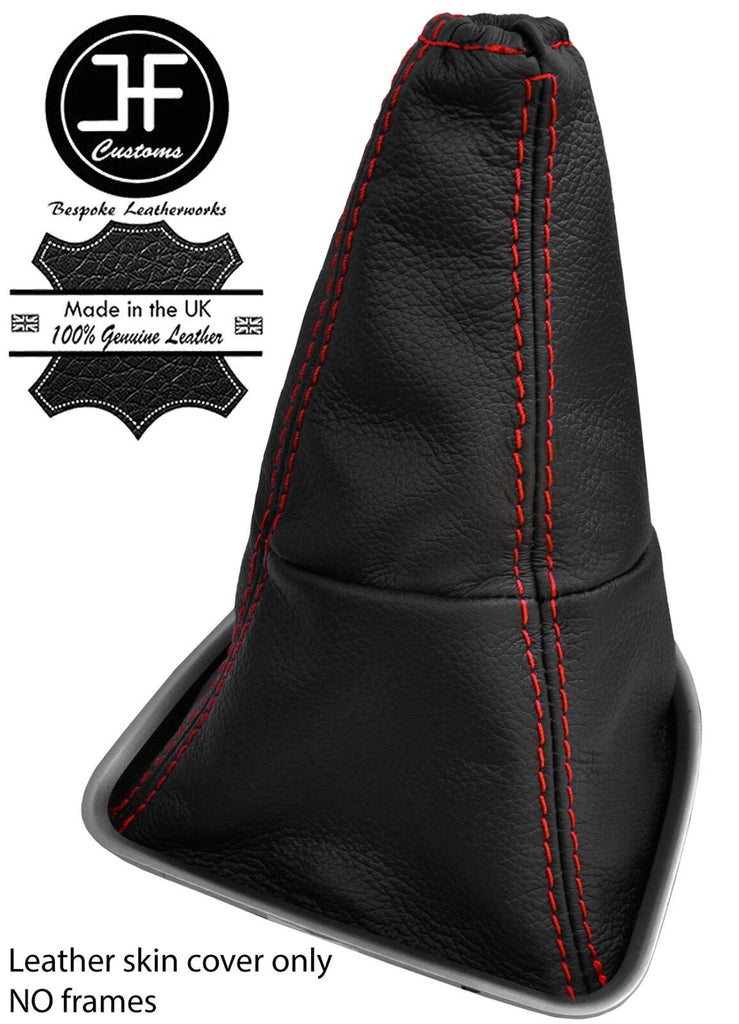 RED STITCH TOP GRAIN LEATHER MANUAL GEAR GAITER FITS NISSAN X-TRAIL T31 08-14