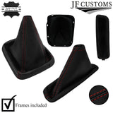 D RED STITCH LEATHER GEAR & HANDBRAKE+PLASTIC FRAMES FOR NISSAN FRONTIER 05-21