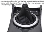 BLACK STITCHING FITS MAZDA CX-7 CX7 2007-2013 LEATHER GEAR GAITER ONLY