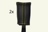 yellow stitch FITS TOYOTA MR2 MK3 00-05  2X SEAT BELT STALK LEATHER COVERS