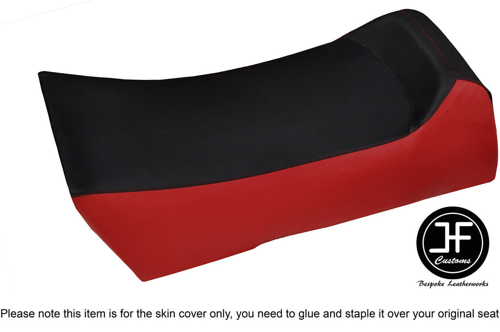 BLACK & DARK RED VINYL CUSTOM FITS YAMAHA PHAZER 84-89 SEAT COVER CUSTOM NEW
