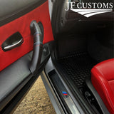 TRI STITCHING 2X REAL LEATHER DOOR HANDLE COVERS FITS BMW Z4 E85 2003-2009
