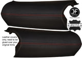 RED STITCH 2X REAR D PILLAR LEATHER COVERS FITS RANGE ROVER VOGUE L322 02-12