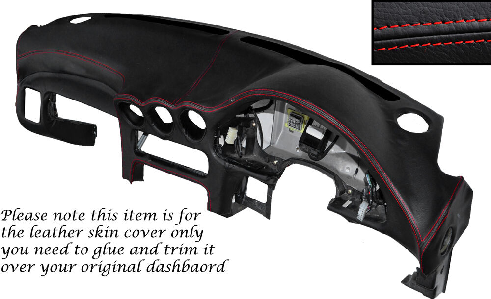 RED STITCH DASH DASHBOARD LEATHER SKIN COVER FITS MITSUBISHI GTO 3000GT 92-99