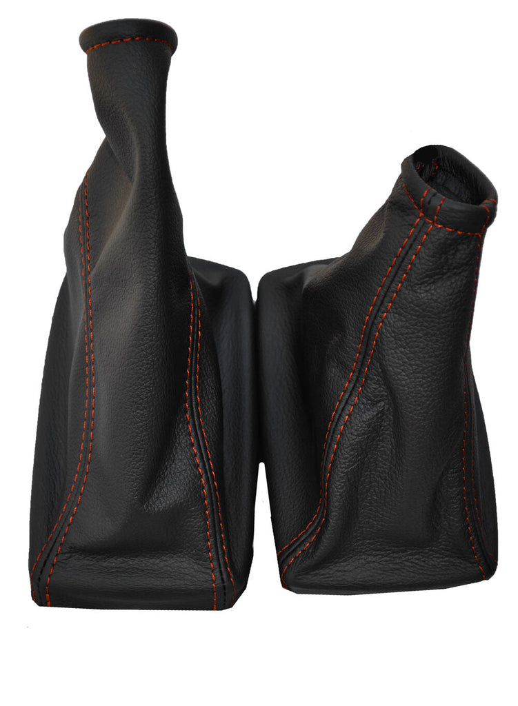 ORNAGE STITCH FITS VAUXHALL CORSA C COMBO BARINA XC GEAR & HANDBRAKE GAITER SET