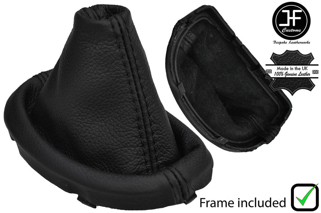 BLACK STITCH LEATHER AUTOMATIC GEAR GAITER+PLASTIC FRAME FITS KIA SOUL 2014-2016
