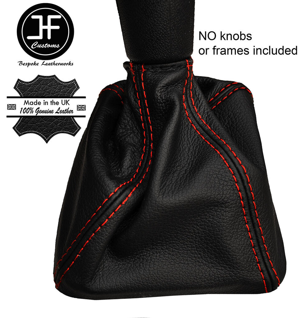 RED STITCHING MANUAL LEATHER GEAR GAITER FITS MERCEDES CITAN 2012-2016