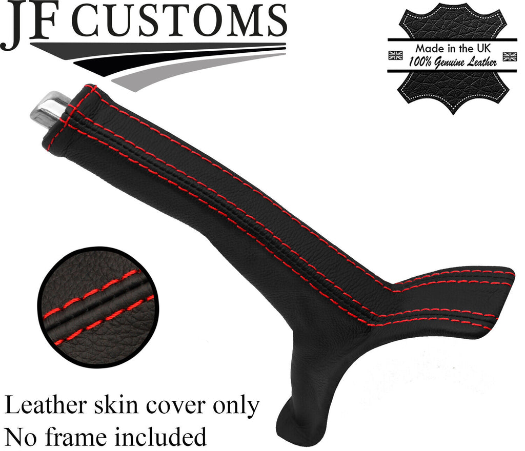 RED STITCH REAL LEATHER HANDBRAKE COVER FITS HYUNDAI COUPE GENESIS 10-16