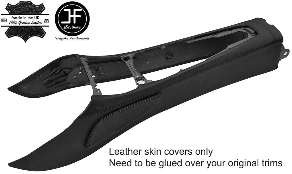 BLACK & BLACK REAL LEATHER CENTRE CONSOLE TUNNEL COVER FOR BMW Z4 E85 E86 03-09