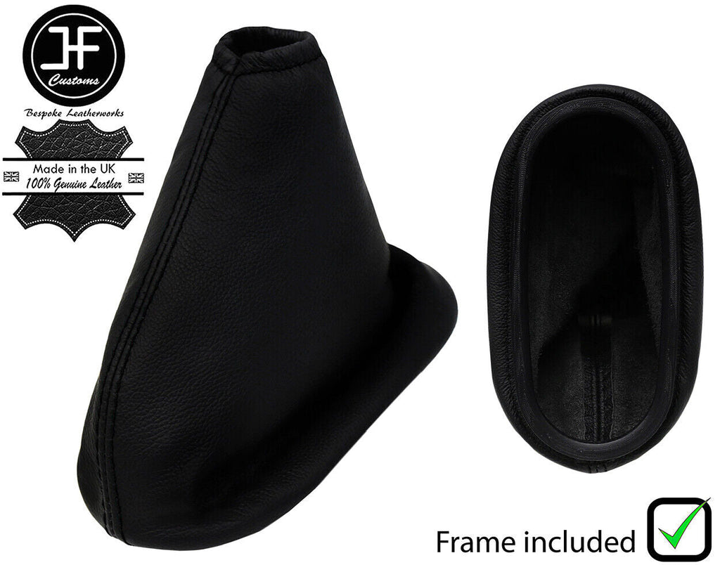 BLACK STITCH LEATHER HANDBRAKE GAITER + FRAME FOR FORD FIESTA MK4 MK5 1995-2002
