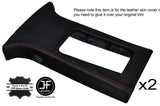 RED STICH 2X B POST PILLAR LEATHER COVERS FITS VW GOLF MK5 V 2004-2009 5 DOOR