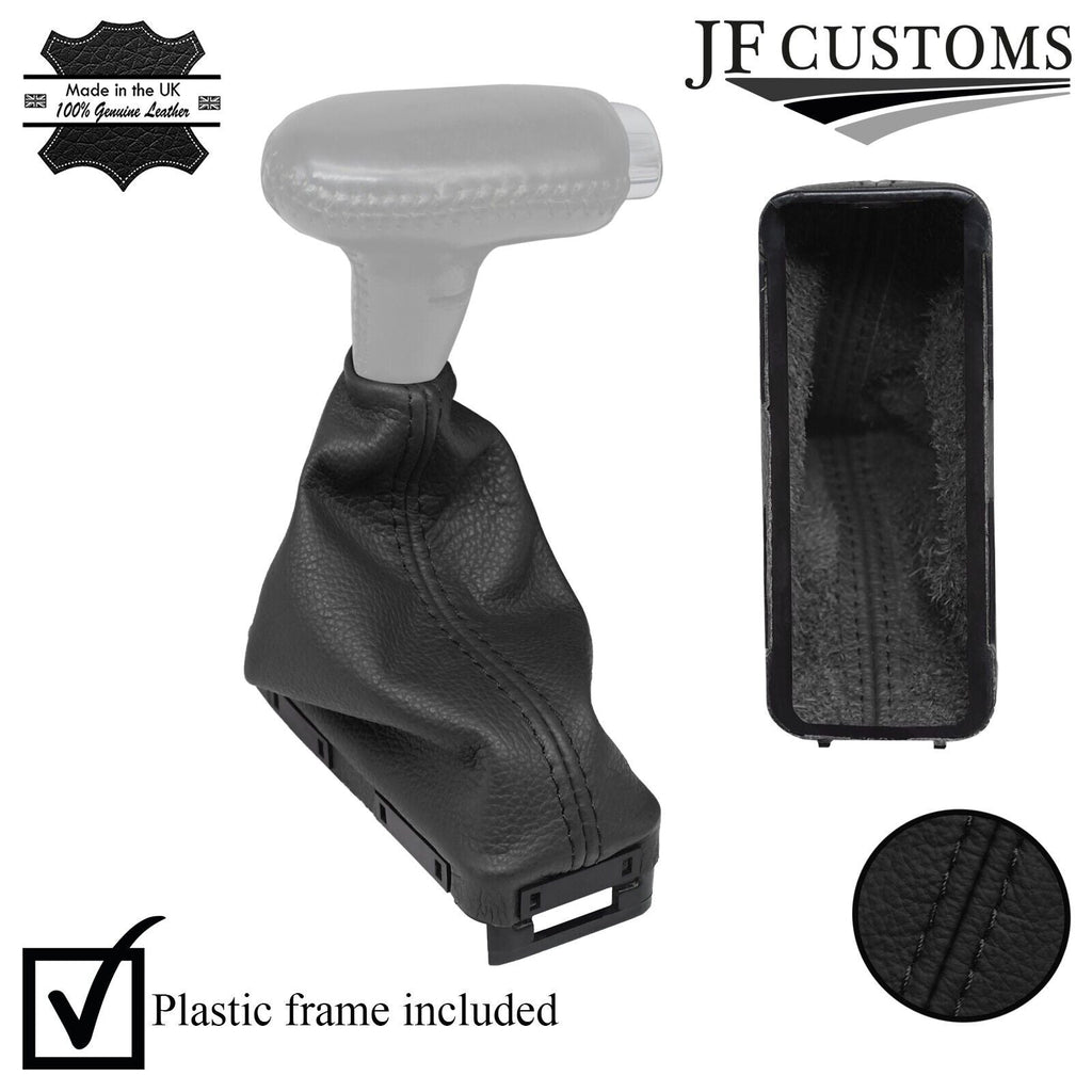 BLACK LEATHER AUTO GEAR+PLASTIC FRAME FOR SATURN L100 L200 L300 00-05 CUSTOM NEW