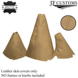 CREAM LEATHER GEAR HI LOW HANDBRAKE GAITER FITS LAND ROVER DISCOVERY MK1 MK2