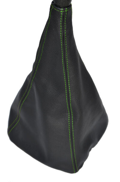 FITS VW T4 TRANSPORTER CARAVELLE CAMPER green stitch LEATHER GEAR GAITER