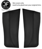 BLACK STITCH 2X REAR C PILLAR CARBON VINYL COVERS FOR TOYOTA GT86 SUBARU BRZ