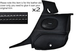 WHITE STITCH 2X REAR DOOR CARDS LEATHER SKIN COVERS FITS MAZDA RX7 FD3S 92-02