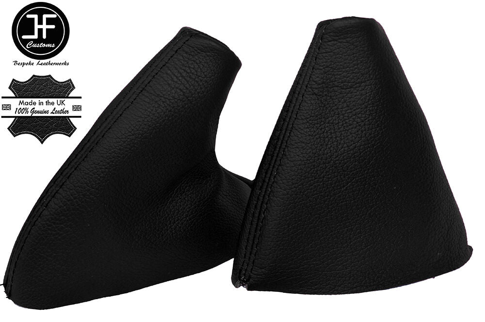 BLACK LEATHER SKIN MANUAL GEAR & HANDBRAKE GAITERS FITS MG MG TF 2002-2005