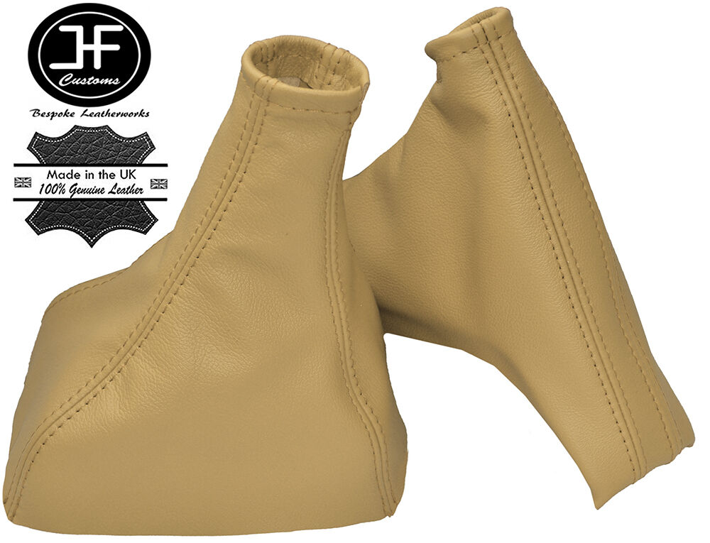 CREAM LEATHER GEAR & HANDBRAKE GAITER FITS VAUXHALL ASTRA G COUPE 1998-2005