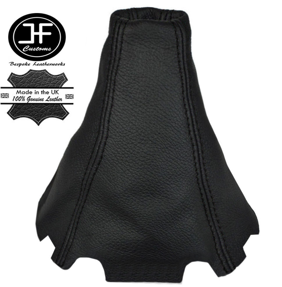BLACK STITCHING MANUAL LEATHER GEAR STICK GAITER FITS MAZDA 5 2011-2014