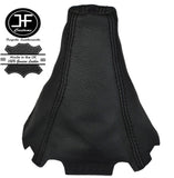 BLACK STITCHING MANUAL LEATHER GEAR STICK GAITER FITS MAZDA 5 2011-2014