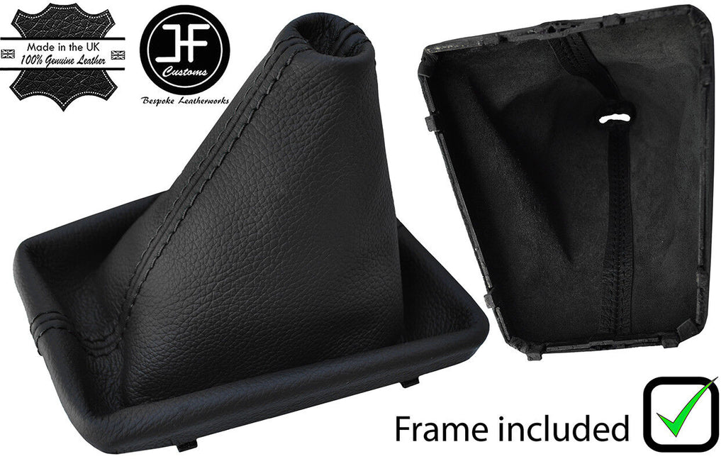 BLACK STITCH LEATHER MANUAL GEAR GAITER + PLASTIC FRAME FOR VW PASSAT B8 15-18