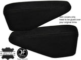 BLACK STITCH 2X FRONT DOOR ARMREST SUEDE COVER FOR MITSUBISHI OUTLANDER 07-13