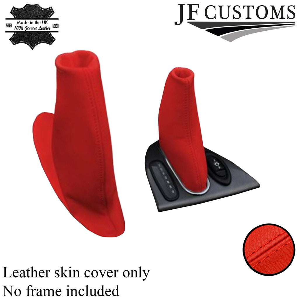 FITS ROVER 75 GEAR HANDBRAKE GAITER AUTOMATIC RED LEATHER CUSTOM NEW MADE IN UK