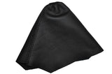 BLACK STITCHING LEATHER GEAR GAITER BOOT FITS TOYOTA VERSO MPV 2009-2015