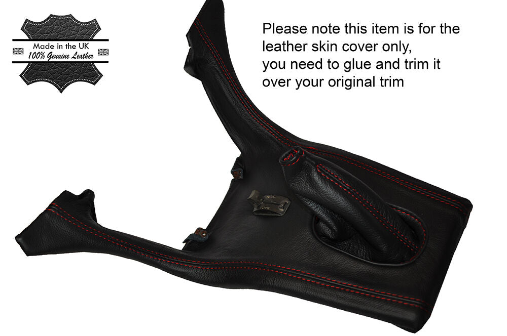 RED STITCH MANUAL GEAR SURROUND & GEAR GAITER SKIN COVERS FITS JAGUAR 420