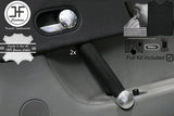 BLACK CROSS STITCH 2X FRONT DOOR HANDLE LEATHER COVER KIT FOR AUDI TT MK1 98-06