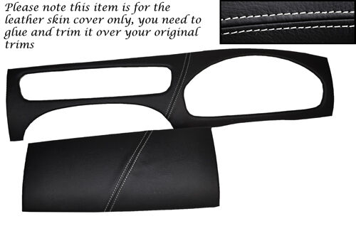 WHITE STITCH FITS JAGUAR X TYPE 01-09 DASH DASHBOARD SURROUND LEATHER COVERS