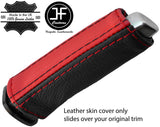 BLACK & RED REAL LEATHER HANDBRAKE HANDLE COVER FOR VAUXHALL OPEL ADAM 12 18