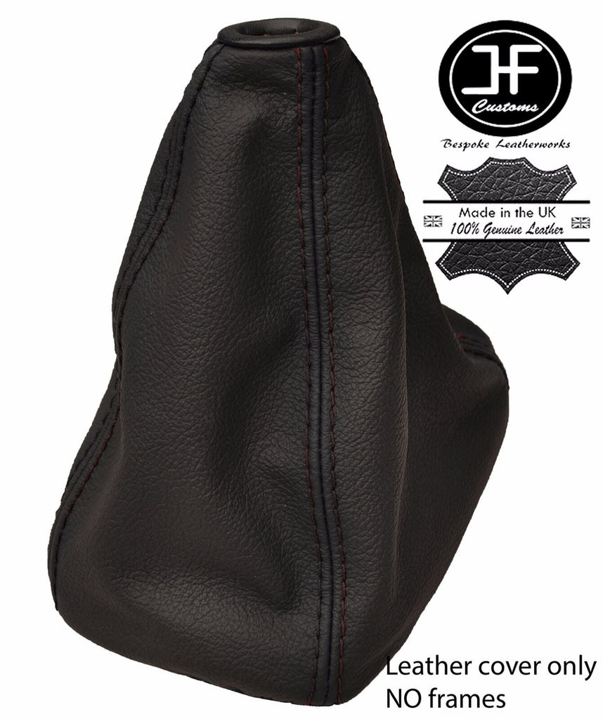 BLACK STITCHING REAL LEATHER GEAR GAITER FITS VW GOLF MK3 VR6 JETTA 1992-1998