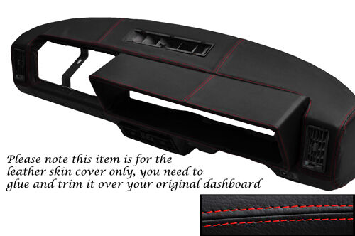 RED STITCHING FITS FIAT X1/9 X19 DASH DASHBOARD LEATHER SKIN COVER ONLY