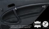 BLACK STITCH 2X REAR DOOR CARD TRIM LEATHER COVERS FOR SAAB 95 9-5 2006-2009