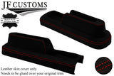 RED STITCH LEATHER HANDBRAKE SURROUND TRIM COVER FOR FORD FIESTA MK6 02-08
