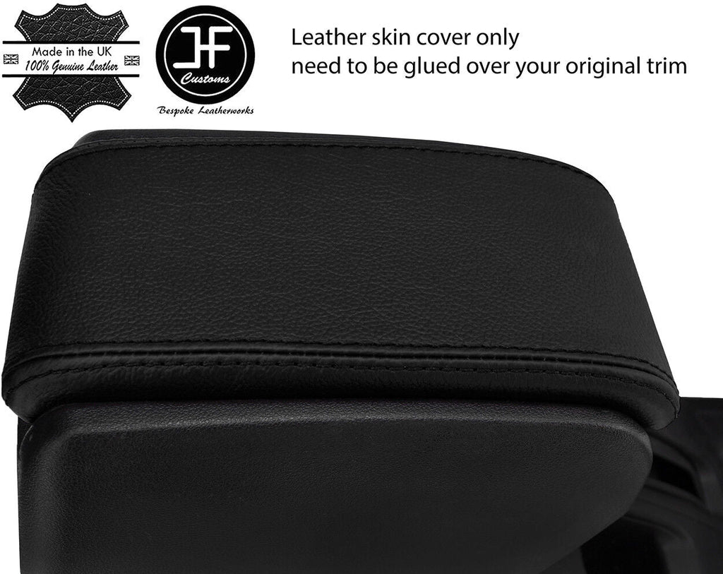 BLACK REAL TOP GRAIN LEATHER ARMREST LID COVER FITS GREAT WALL STEED 2006-2017