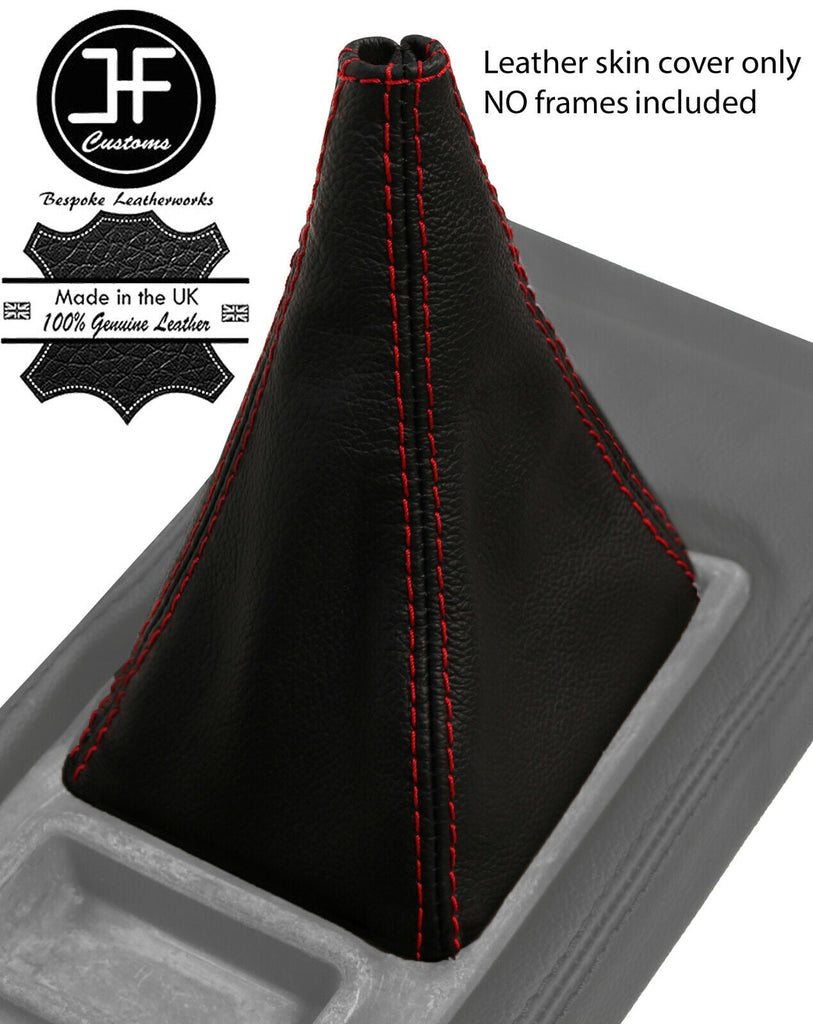 RED STITCH LEATHER GEAR GAITER OVER RUBBER FOR DATSUN 280ZX S130 1978-1983