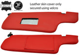 RED REAL LEATHER 2X SUN VISORS COVERS FITS NISSAN 300ZX Z31 1984-1989 CUSTOM NEW