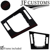 D RED  STITCH SUEDE GEAR SURROUND COVER+FRAME FOR BMW E46 CONVERTIBLE JF2