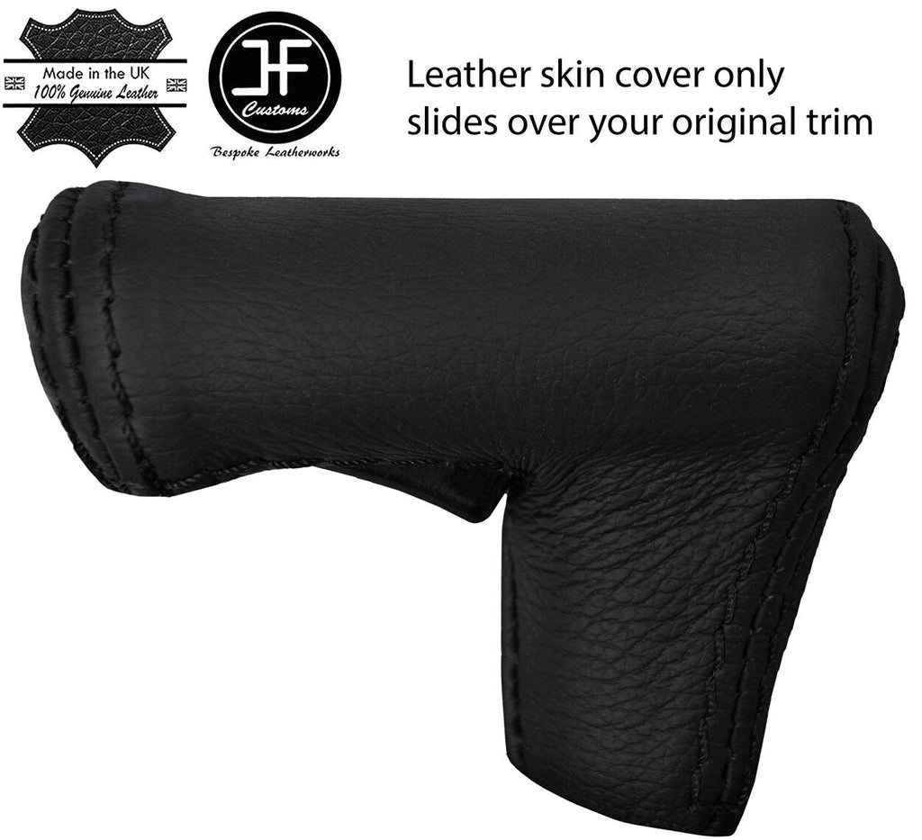 BLACK STITCH AUTOMATIC GEAR KNOB TOP GRAIN LEATHER COVER FOR BMW 3 E30 81-92