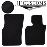 PURPLE DIAMOND STITCH VINYL 4X TAILORED FLOOR CARPETS FOR BMW MINI F56 13-21 JF1