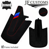 D RED STITCH TRI STRIPE SUEDE HANDBRAKE GAITER + FRAME FOR BMW Z4 E85 E86 02-08